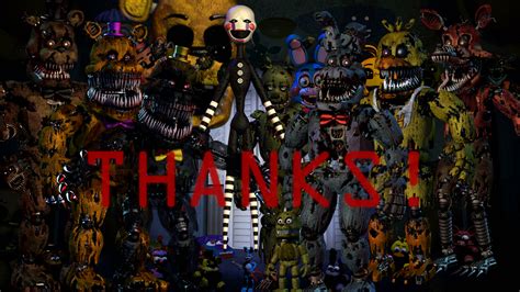 Download Fnaf Complete Nightmare Animatronics Wallpaper | Wallpapers.com