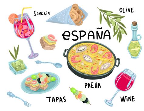 Spanish Food Illustrations, Royalty-Free Vector Graphics & Clip Art - iStock