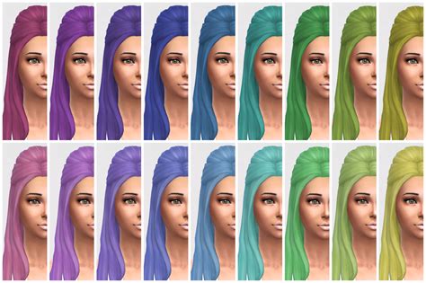 All YF Default Hairs - Retextured in 45 Colors - Vicarious Living