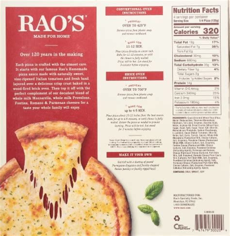 Rao's Brick Oven Five Cheese Original Crust Frozen Pizza, 19.0 oz - Pick ‘n Save