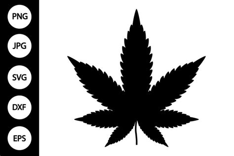 Pot Leaf SVG, Pot Leaf Silhouette SVG