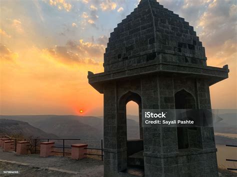 Ancient Hanuman Templebeautiful View At Sajjangad Fort Satara Maharashtra India Stock Photo ...