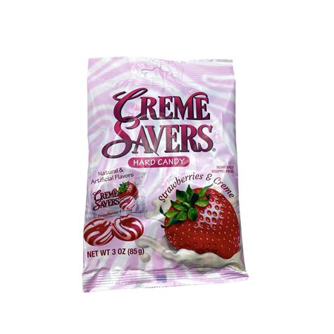 Creme Savers Strawberries and Creme Hard Candy 3 OZ (Pack of Two ...