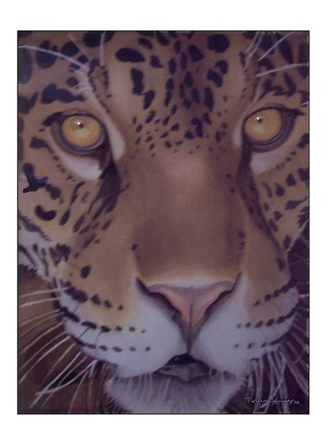 Jaguar Face Painting by Noreen Kennedy