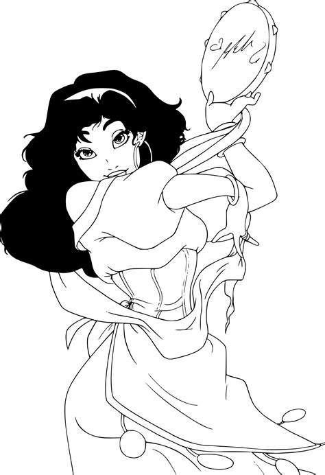 Esmeralda Disney Coloring Pages