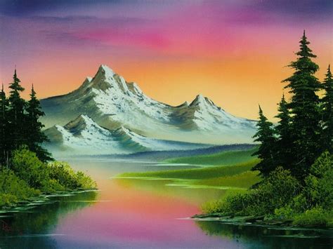 Pin by Юлия on 背景 | Bob ross art, Bob ross paintings, Painting bob ross