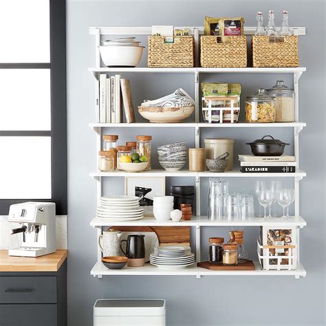 Kitchen Shelves - Elfa Classic 4' Open Kitchen Shelving | The Container ...