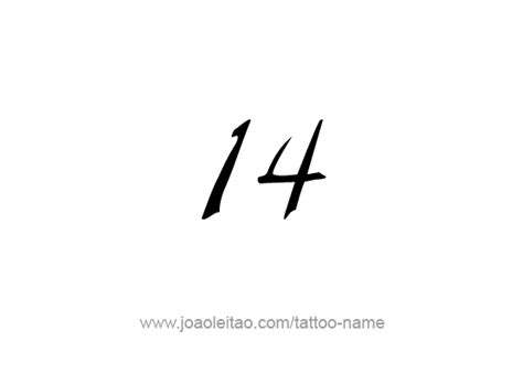 Fourteen-14 Number Tattoo Designs | Number tattoos, Name tattoos, Small ...