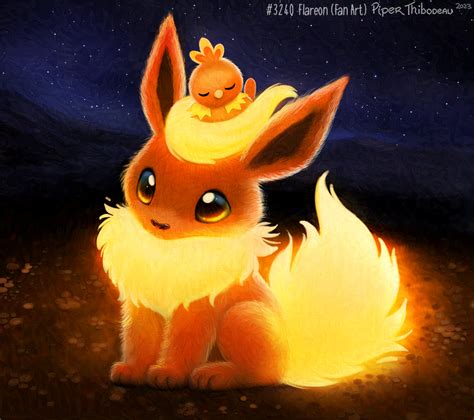 💧~Nɛssa~💧 on Twitter: "RT @Cryptid_Create: 3240. Flareon (Fan Art) #pokemon #flareon #torchic #cute"