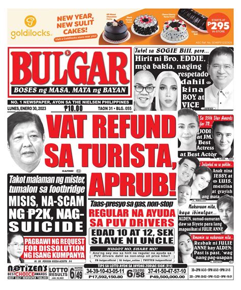 Bulgar Newspaper/Tabloid January 30, 2023 (Digital) - DiscountMags.com ...