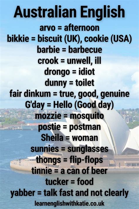 Differences between British and Australian English