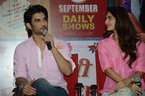 Sushant Singh Rajput and Vaani Kapoor at the Song Launch Gulabi from ...