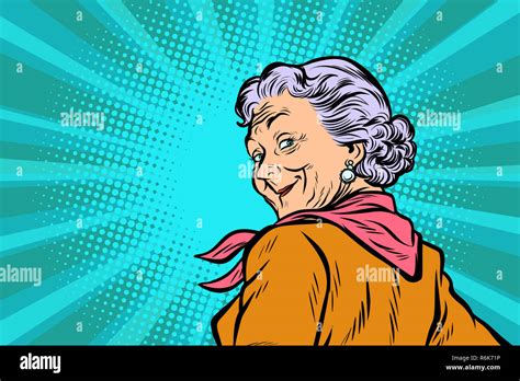 gray haired grandmother a good look Stock Photo - Alamy