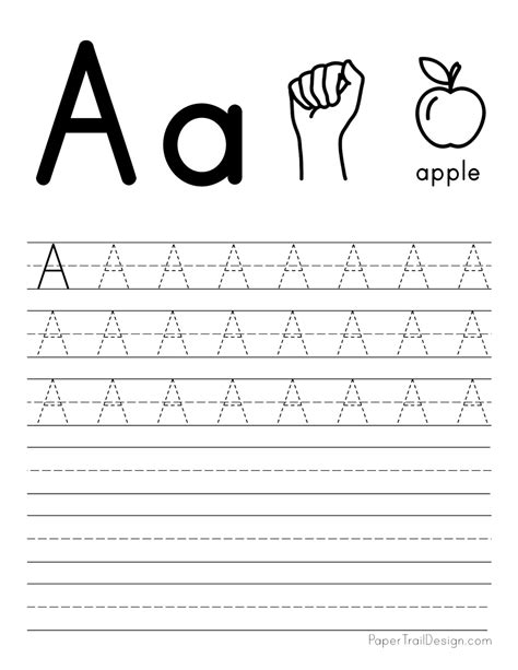 Free Letter Tracing Worksheets - Paper Trail Design