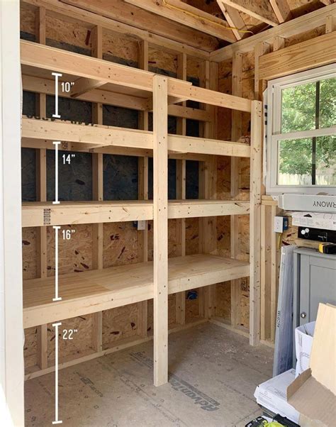 #shedideas | Shed shelving, Shed interior, Storage shed organization