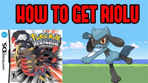 How to Get Riolu in Pokemon Platinum/Diamond/Pearl - YouTube