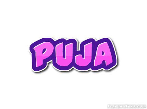 Puja Logo | Free Name Design Tool from Flaming Text