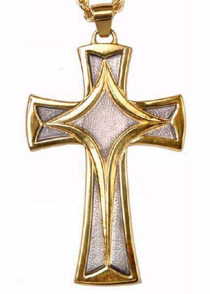 Episcopal pectoral Cross cm 10x6 (3,9x2,4 inch) Stylized Cross in brass ...