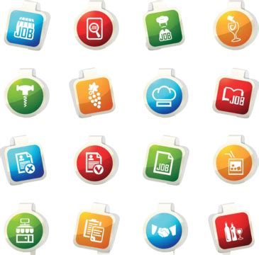 Job Icons Set Person Packer Letterhead Vector, Person, Packer, Letterhead PNG and Vector with ...