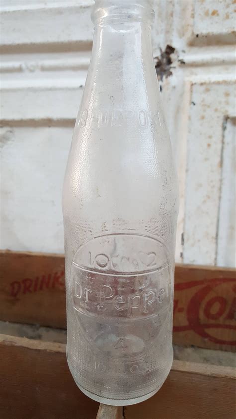 Rare Vintage 10 2 4 Dr. Pepper Bottle Clear and Embossed - Etsy