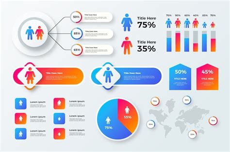 Free Vector | Gradient demographic chart infographic