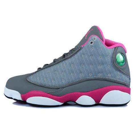 Air Jordan 13 Retro Mid Grey Pink White jordan cheap shoes