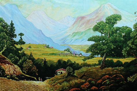 The Valley Landscape Painting by Ade Suryafani - Fine Art America