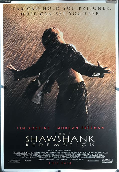 SHAWSHANK REDEMPTION, Original Advance Movie Theater Poster For Sale ...