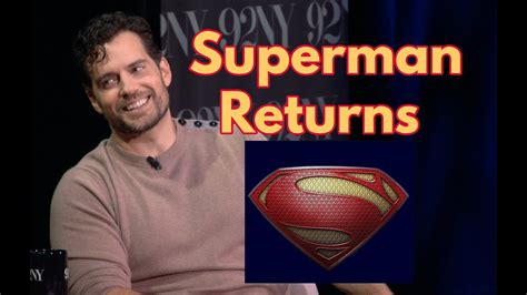 Henry Cavill speaks for the first time about his Superman return! - YouTube