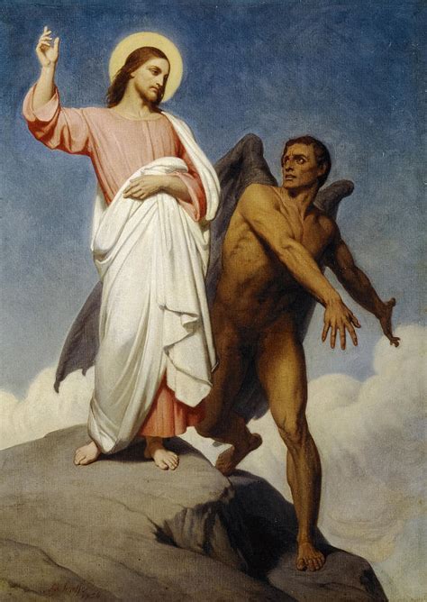 The temptation of Christ Painting by Ary Scheffer - Pixels