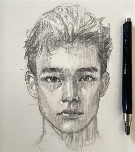 Male drawing from imagination | Realistic drawings, Realistic art ...