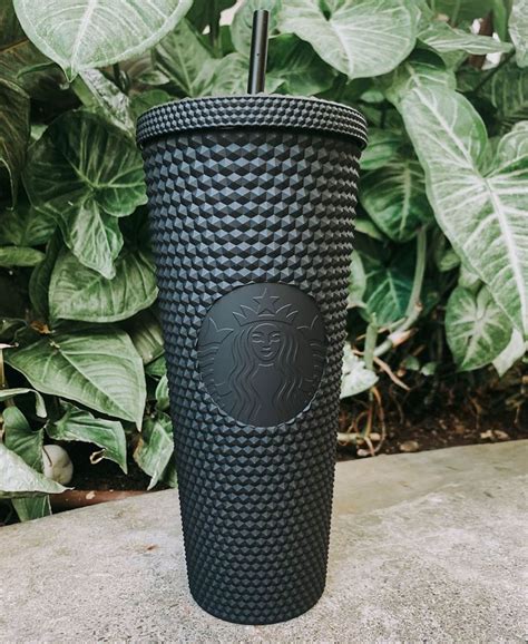 Black Matte Studded Starbucks Tumbler Black Cup Black | Etsy