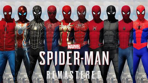 Spider-Man Remastered PS5 - All Movie Suits Free Roam Gameplay 60FPS (2018 - 2021) - YouTube