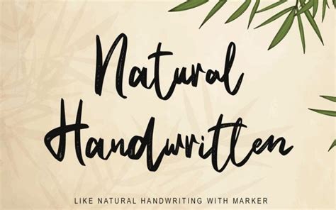 Natural Handwritten Font - Demofont.com