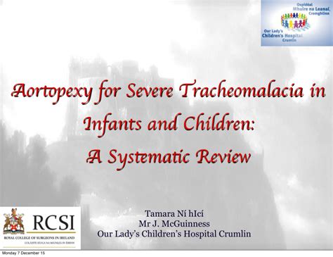 (PDF) Aortopexy for Severe Tracheomalacia in Infants and Children: A Systematic Review