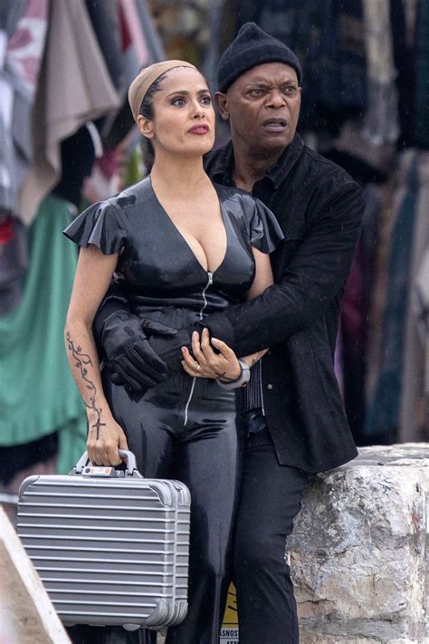 salma hayek spotted on the set of 'the hitman's wife's bodyguard' with ...