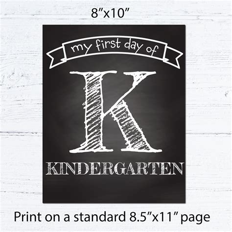 Printable First Day of School Chalkboard Sign, All Grades 8x10, Back to ...