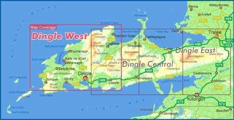 Set of Three Dingle Maps Paper - EastWest Mapping