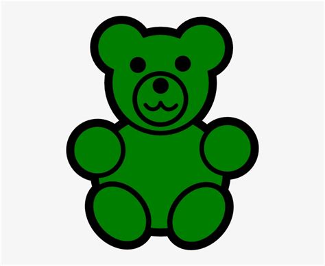 Green Bear Png Vector Free Library - Gummy Bear Clipart - 486x593 PNG Download - PNGkit