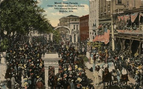 Mardi Gras Parade Mobile, AL Postcard