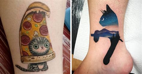 30 Adorable Cat Tattoos Every Cat Owner Would Be Jealous Of | DeMilked