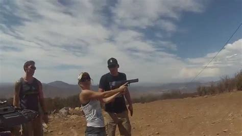 Desert Eagle .50 cal. First time shooting - YouTube