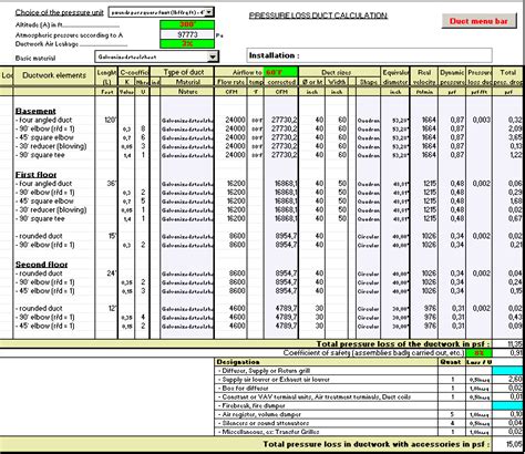 Sizing, duct, ducts, ductwork, air, flow, sizing, friction, loss ...