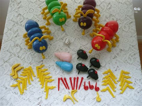 Lot Of Four Vintage Cootie Bugs And Additional Pieces From Two Game ...