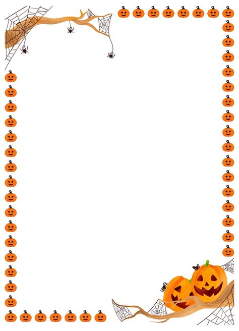 Free Printable Halloween Stationery Borders | Halloween printables free, Halloween writing paper ...