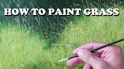 How to paint realistic grass - painting grass tutorial - YouTube