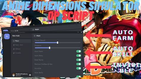 Roblox Anime Dimensions Simulator Script [ PASTEBIN ] Auto Farm Auto Retry Invisible & More ...