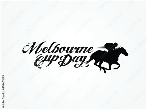 Melbourne Cup Day typography logo, Vector illustration. The Melbourne ...