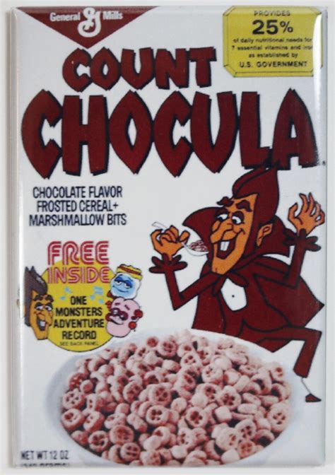 Count Chocula Cereal Box FRIDGE MAGNET Vintage Style Chocolate Marshmallow Vamp | The Wild Robot!