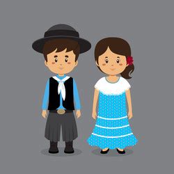 Argentina Costume Cartoon Vector Images (34)